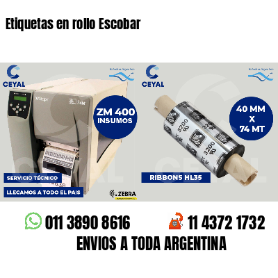 Etiquetas en rollo Escobar