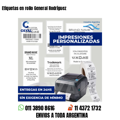 Etiquetas en rollo General Rodríguez