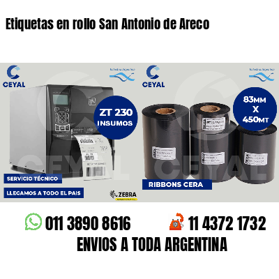 Etiquetas en rollo San Antonio de Areco
