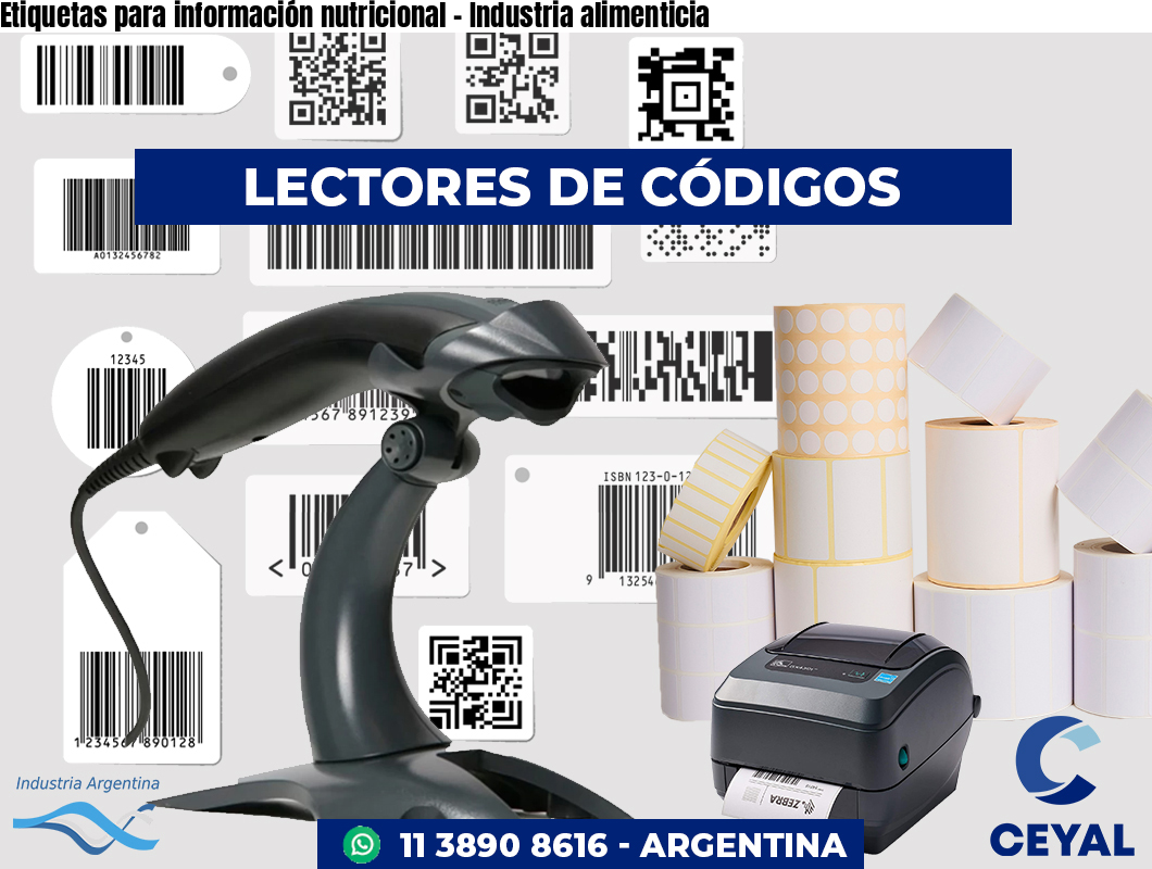 Etiquetas para información nutricional - Industria alimenticia