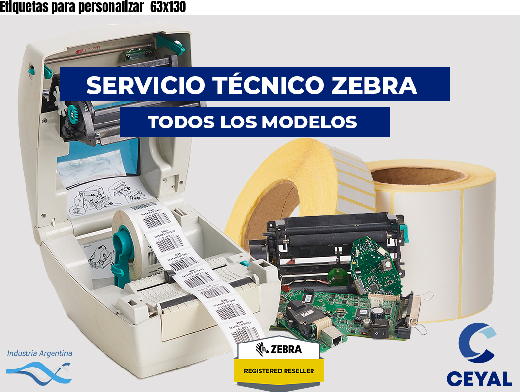 Etiquetas para personalizar  63x130
