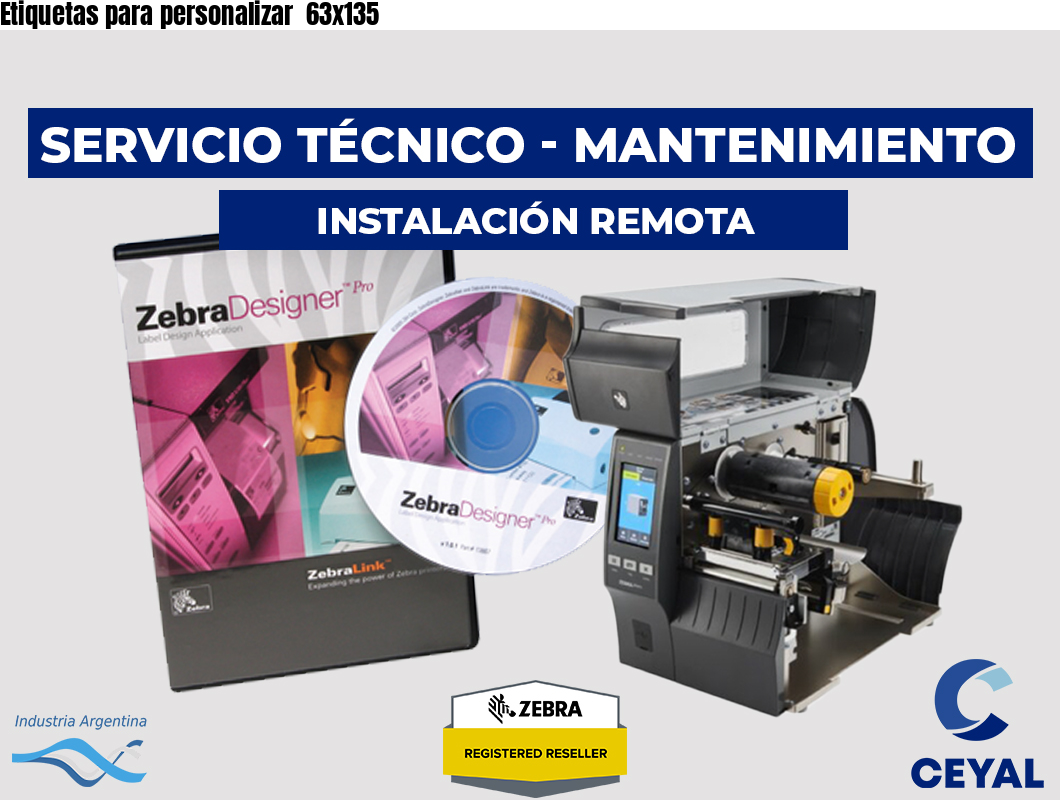Etiquetas para personalizar  63x135