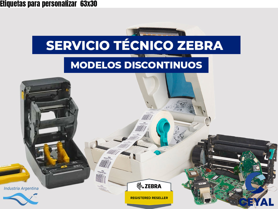 Etiquetas para personalizar 63x30