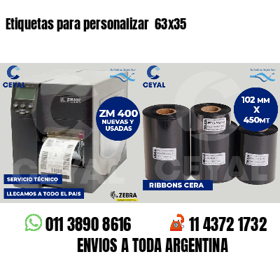 Etiquetas para personalizar  63x35