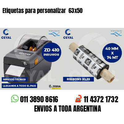 Etiquetas para personalizar 63x50
