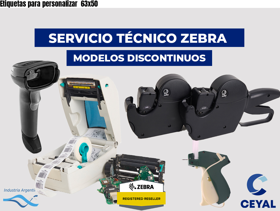 Etiquetas para personalizar 63x50