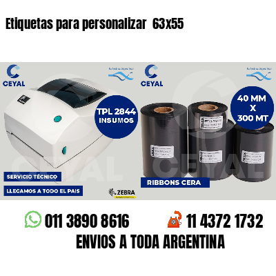 Etiquetas para personalizar 63x55
