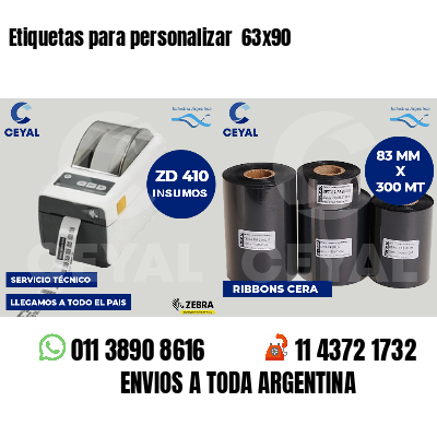 Etiquetas para personalizar 63x90