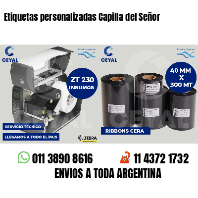 Etiquetas personalizadas Capilla del Señor