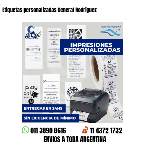 Etiquetas personalizadas General Rodríguez
