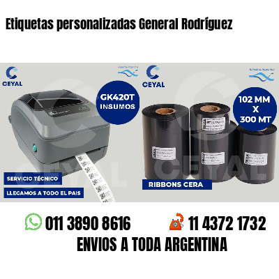 Etiquetas personalizadas General Rodríguez