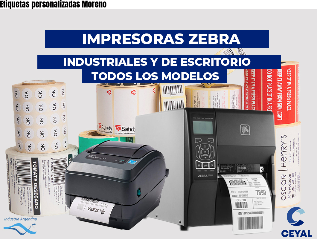 Etiquetas personalizadas Moreno