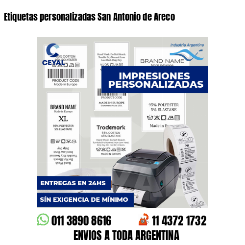 Etiquetas personalizadas San Antonio de Areco