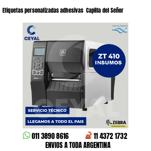 Etiquetas personalizadas adhesivas  Capilla del Señor