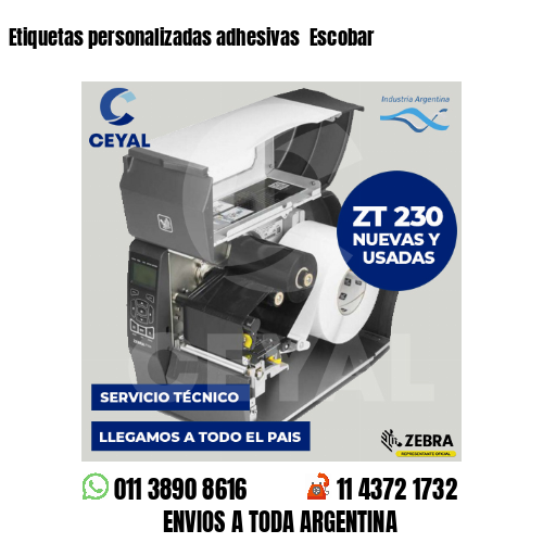 Etiquetas personalizadas adhesivas  Escobar