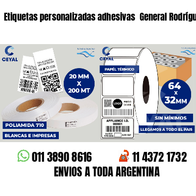 Etiquetas personalizadas adhesivas  General Rodríguez