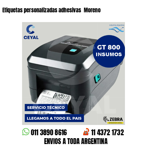 Etiquetas personalizadas adhesivas  Moreno