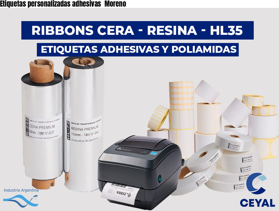 Etiquetas personalizadas adhesivas  Moreno