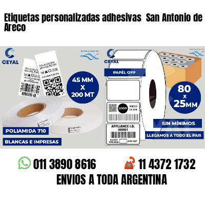 Etiquetas personalizadas adhesivas San Antonio de Areco