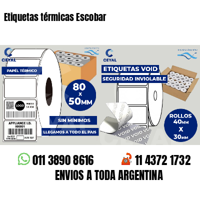 Etiquetas térmicas Escobar