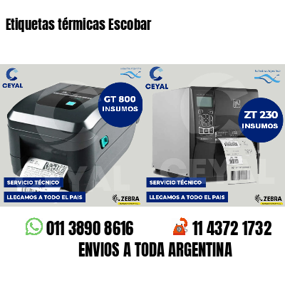 Etiquetas térmicas Escobar