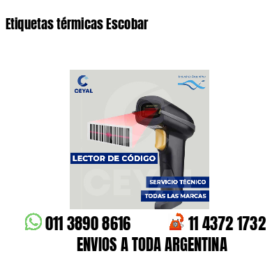 Etiquetas térmicas Escobar