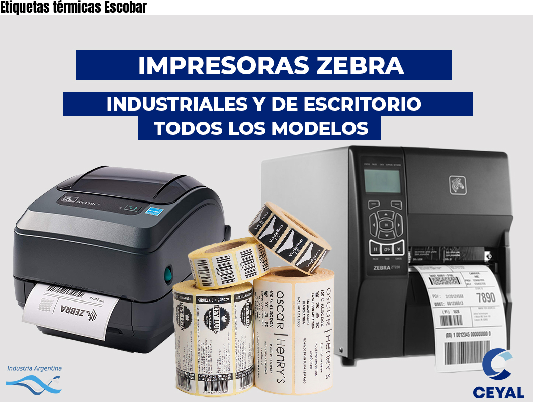 Etiquetas térmicas Escobar