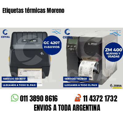 Etiquetas térmicas Moreno