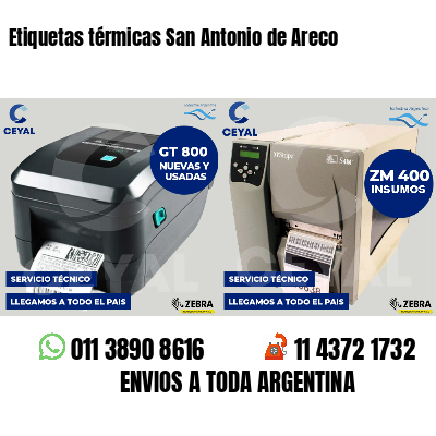 Etiquetas térmicas San Antonio de Areco