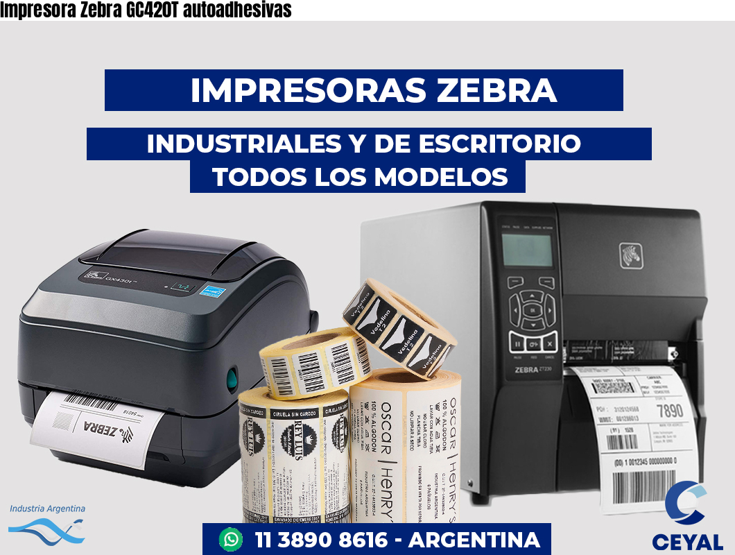 Impresora Zebra GC420T autoadhesivas