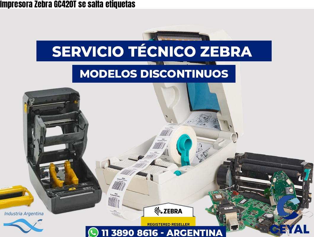 Impresora Zebra GC420T se salta etiquetas