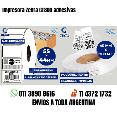 Impresora Zebra GT800 adhesivas