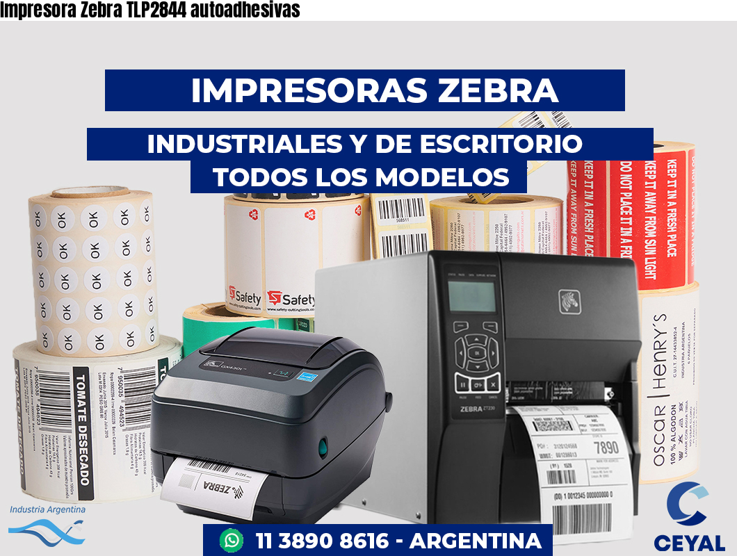 Impresora Zebra TLP2844 autoadhesivas