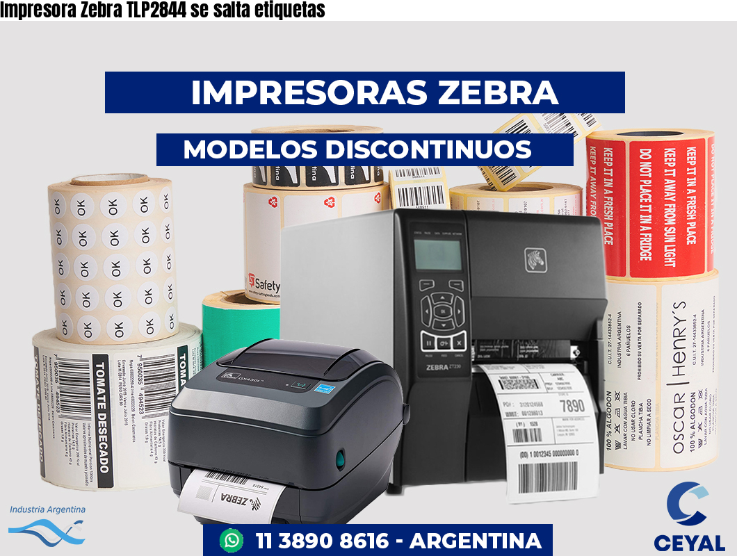 Impresora Zebra TLP2844 se salta etiquetas