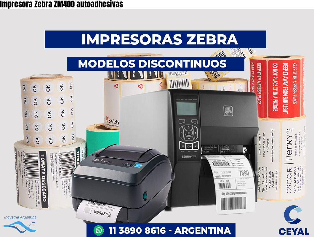 Impresora Zebra ZM400 autoadhesivas