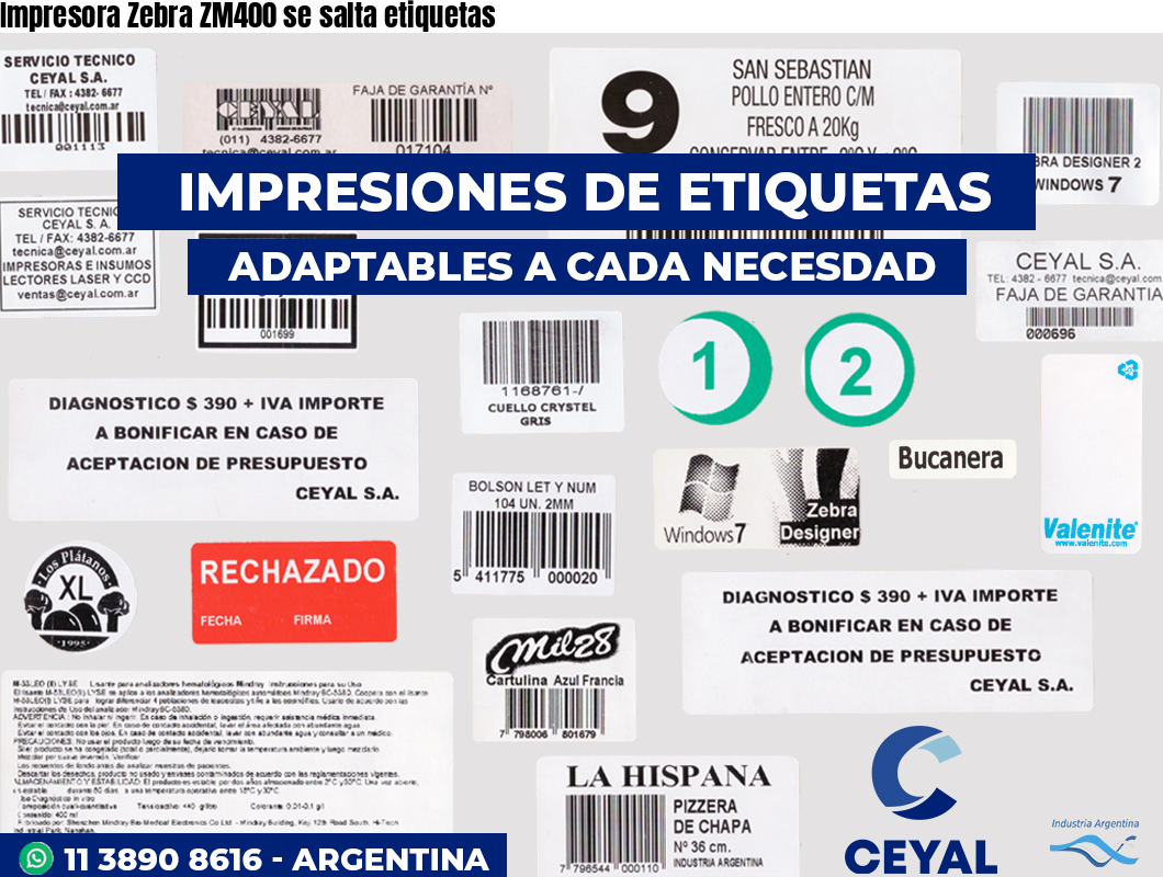 Impresora Zebra ZM400 se salta etiquetas