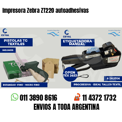 Impresora Zebra ZT220 autoadhesivas