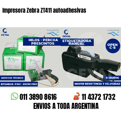 Impresora Zebra ZT411 autoadhesivas