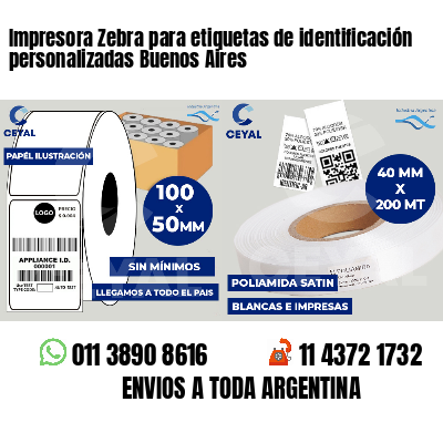 Impresora Zebra para etiquetas de identificación personalizadas Buenos Aires