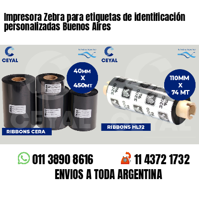 Impresora Zebra para etiquetas de identificación personalizadas Buenos Aires