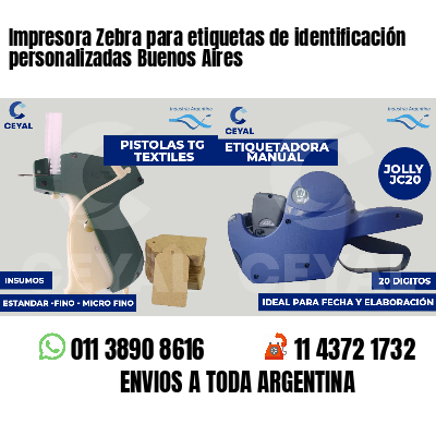 Impresora Zebra para etiquetas de identificación personalizadas Buenos Aires