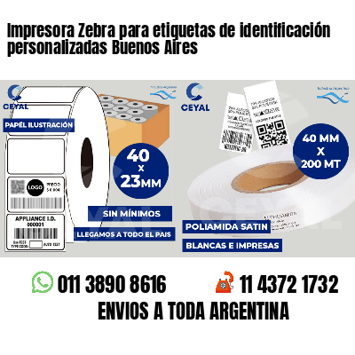 Impresora Zebra para etiquetas de identificación personalizadas Buenos Aires