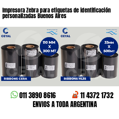 Impresora Zebra para etiquetas de identificación personalizadas Buenos Aires