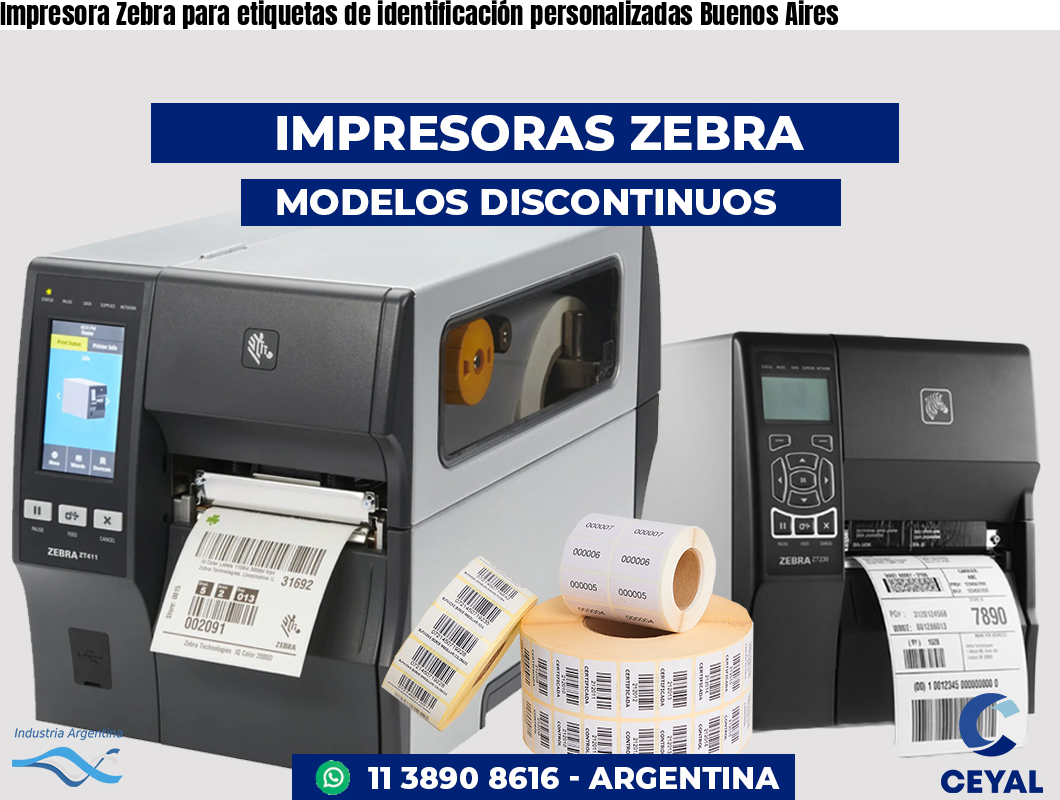 Impresora Zebra para etiquetas de identificación personalizadas Buenos Aires