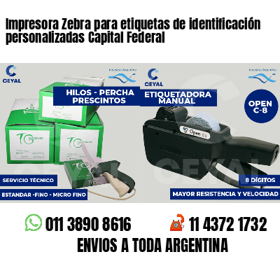 Impresora Zebra para etiquetas de identificación personalizadas Capital Federal
