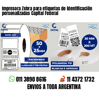 Impresora Zebra para etiquetas de identificación personalizadas Capital Federal