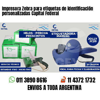 Impresora Zebra para etiquetas de identificación personalizadas Capital Federal