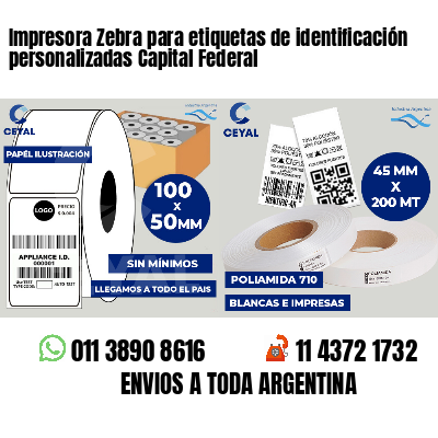 Impresora Zebra para etiquetas de identificación personalizadas Capital Federal