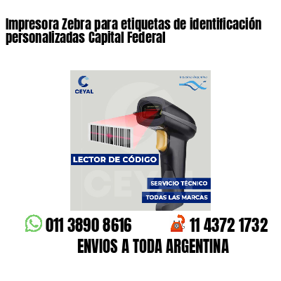 Impresora Zebra para etiquetas de identificación personalizadas Capital Federal