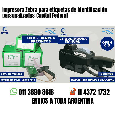 Impresora Zebra para etiquetas de identificación personalizadas Capital Federal